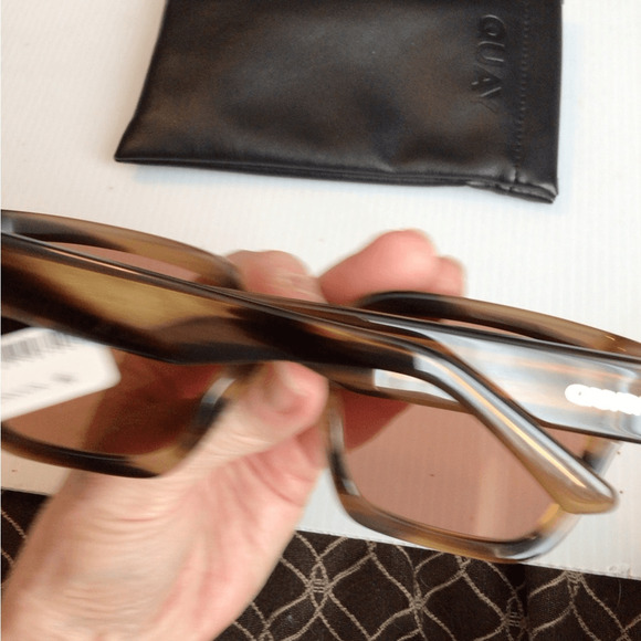 NEW! Rare Apricot Wood Drive in Quay Australia Brown Sunglasses Sleek Design main image 4